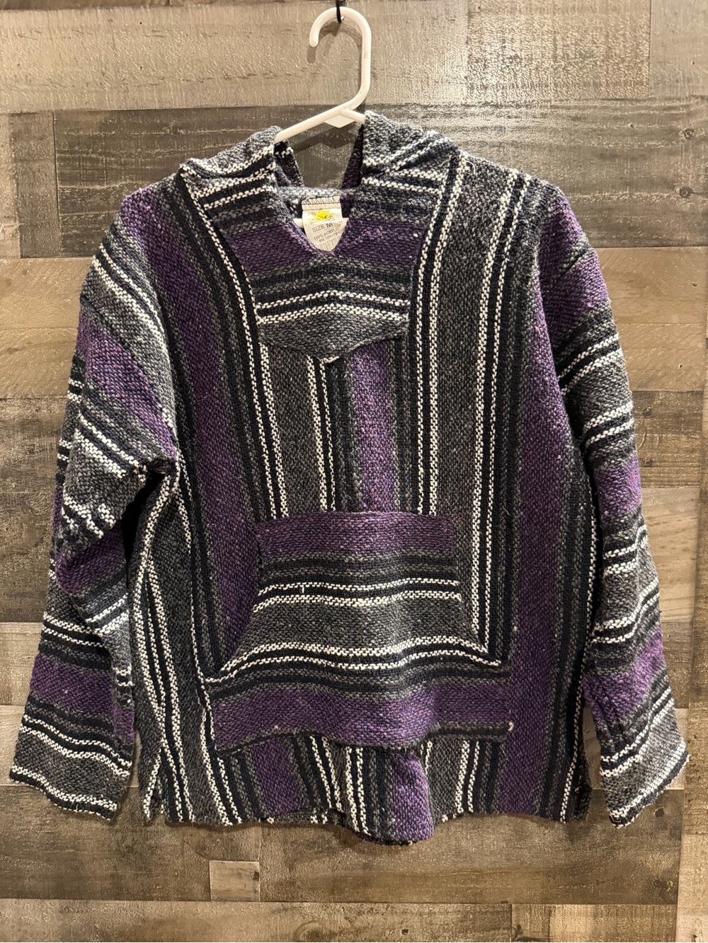 Sunspecs Striped Baja Hoodie in Purple, Black & Gray